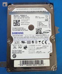 サムスン(SAMSUNG) HM641JI (640GB 9.5mm)ハードディスクのデータ復旧