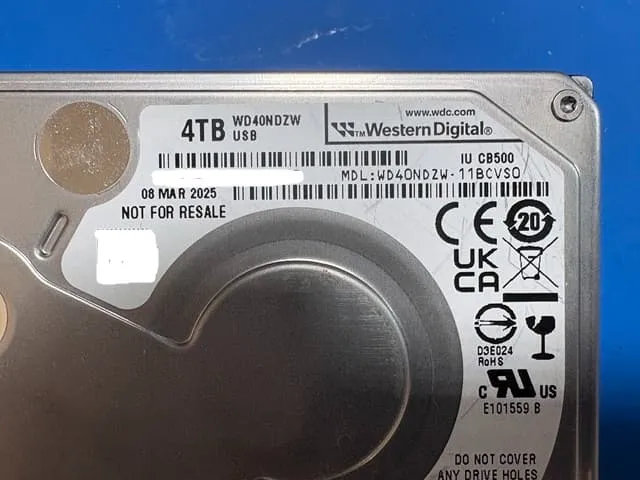 内蔵HDD　WD40NDZW-11BCVS0
４TB　型番　
